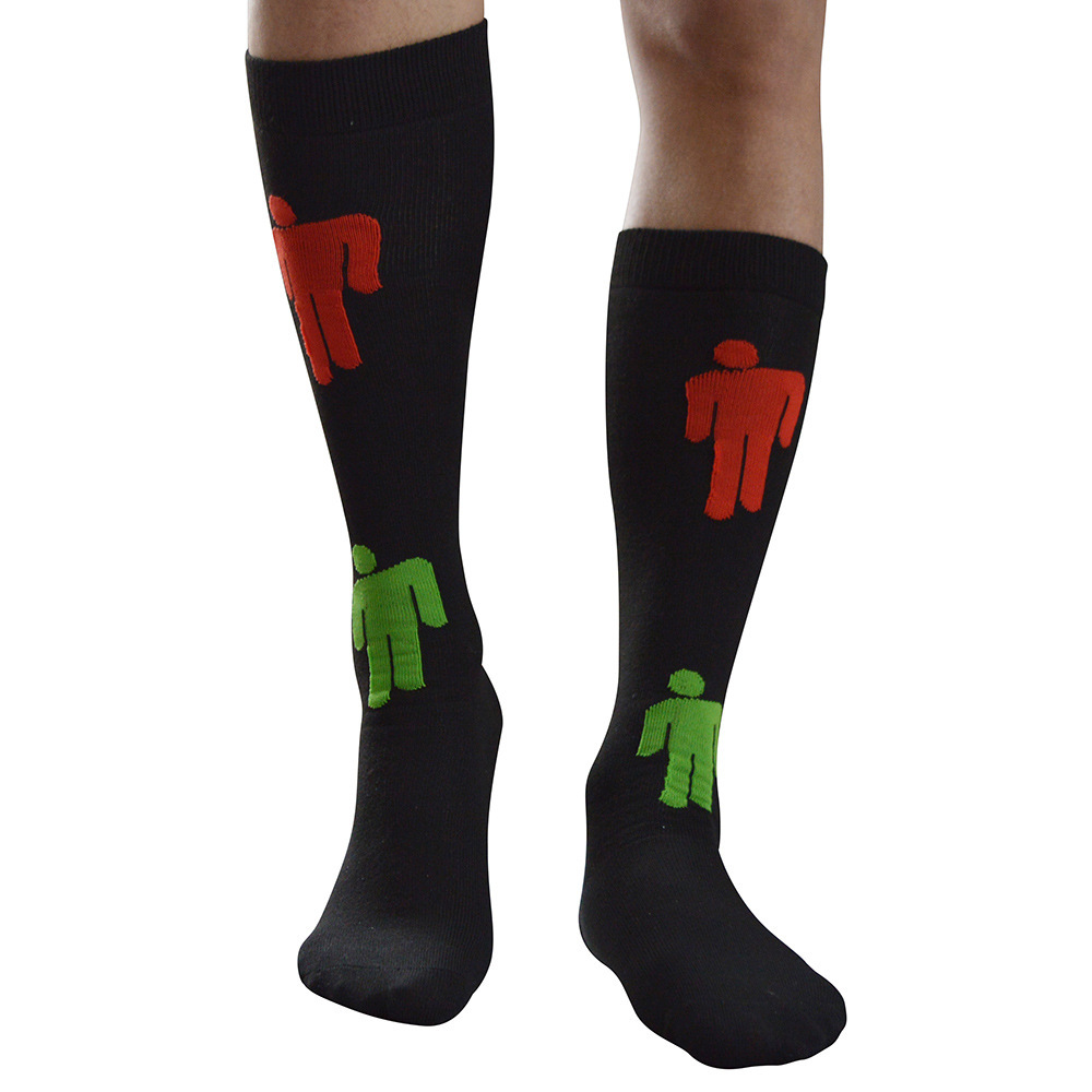 Walking Men Patterned Casual Socks Jacquard Cotton Socks Personalized Socks